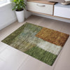 Piper Looms Mayfield Squares AMF1100 Green Machine Washable Area Rug Scatter Lifestyle Image Feature