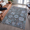 Piper Looms Mayfield Damask AMF1101 Chocolate Machine Washable Area Rug Lifestyle Image Feature
