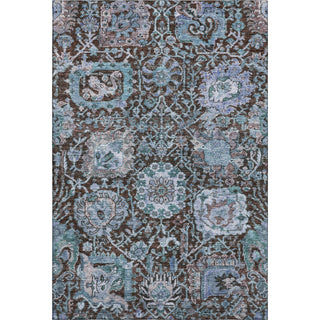 Piper Looms Mayfield Damask AMF1101 Chocolate Machine Washable Area Rug main image