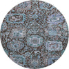 Piper Looms Mayfield Damask AMF1101 Chocolate Machine Washable Area Rug Round Main Image