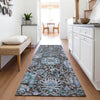 Piper Looms Mayfield Damask AMF1101 Chocolate Machine Washable Area Rug Runner Lifestyle Image Feature