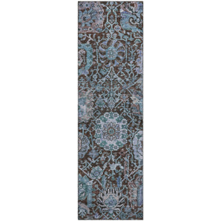 Piper Looms Mayfield Damask AMF1101 Chocolate Machine Washable Area Rug Runner Main Image