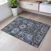 Piper Looms Mayfield Damask AMF1101 Chocolate Machine Washable Area Rug Scatter Lifestyle Image Feature