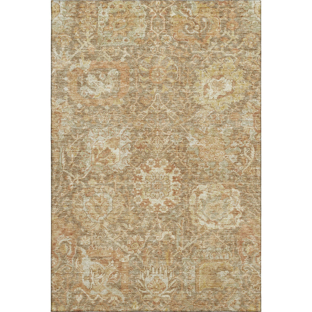 Piper Looms Mayfield Damask AMF1101 Khaki Machine Washable Area Rug main image