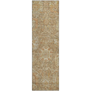 Piper Looms Mayfield Damask AMF1101 Khaki Machine Washable Area Rug Runner Main Image