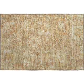 Piper Looms Mayfield Damask AMF1101 Khaki Machine Washable Area Rug Scatter Main Image