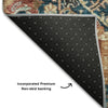 Piper Looms Mayfield Damask AMF1101 Navy Machine Washable Area Rug Backing Image