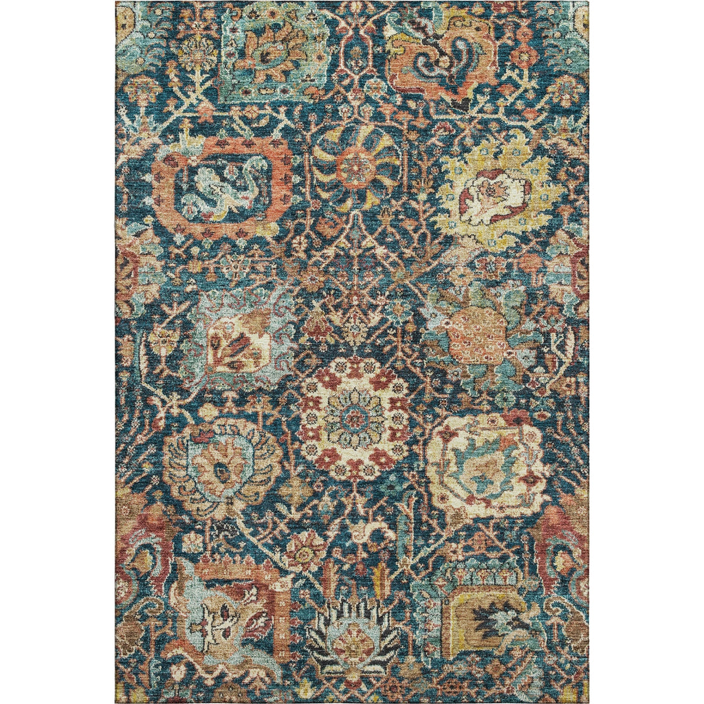 Piper Looms Mayfield Damask AMF1101 Navy Machine Washable Area Rug main image