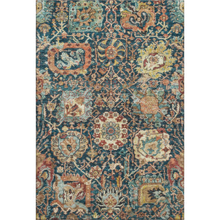 Piper Looms Mayfield Damask AMF1101 Navy Machine Washable Area Rug main image