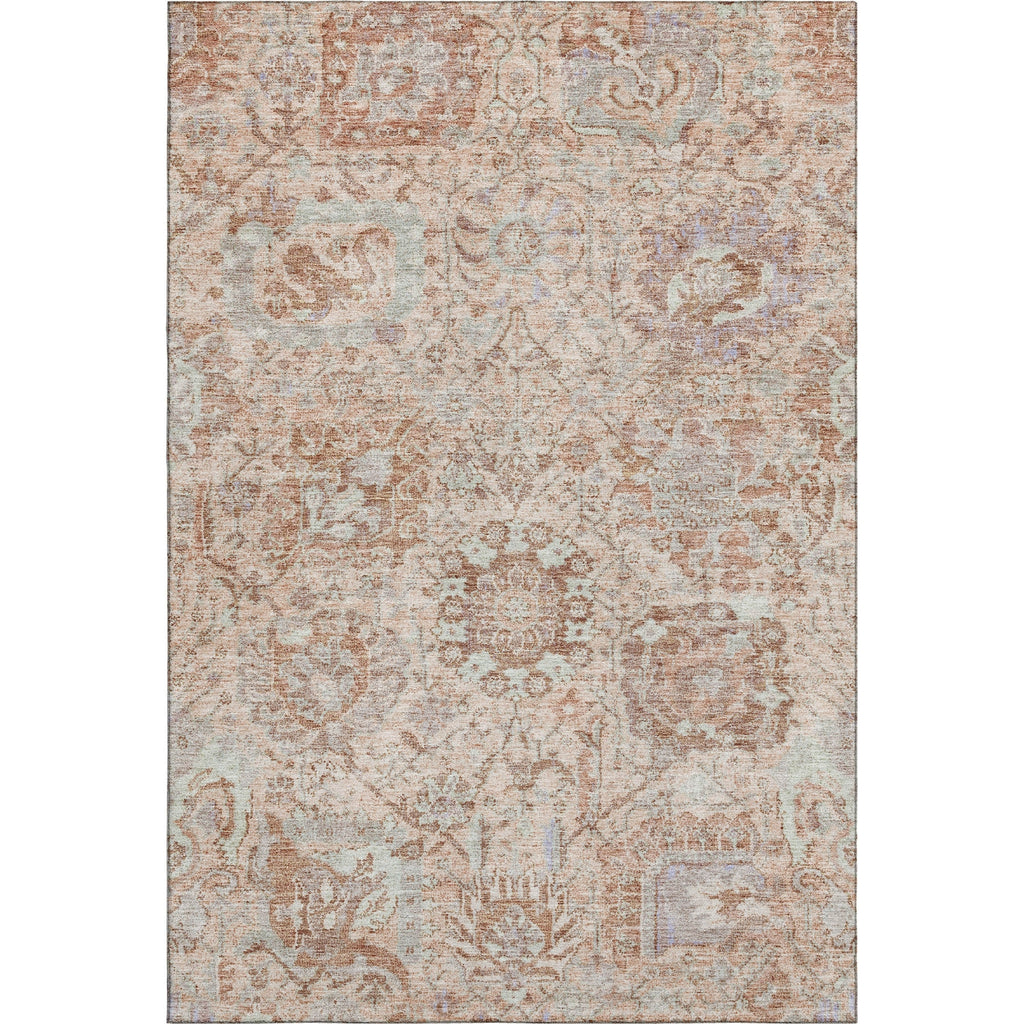 Piper Looms Mayfield Damask AMF1102 Coral Machine Washable Area Rug main image