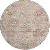 Piper Looms Mayfield Damask AMF1102 Coral Machine Washable Area Rug Round Main Image