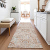 Piper Looms Mayfield Damask AMF1102 Coral Machine Washable Area Rug Runner Lifestyle Image Feature