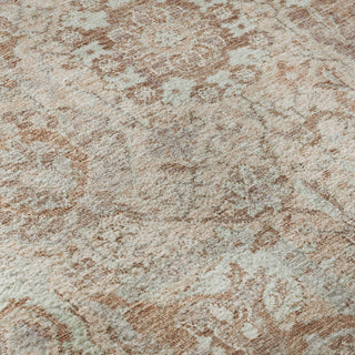 Piper Looms Mayfield Damask AMF1102 Coral Machine Washable Area Rug Swatch Image