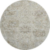 Piper Looms Mayfield Damask AMF1102 Ivory Machine Washable Area Rug Round Main Image