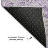 Piper Looms Mayfield Damask AMF1102 Lavender Machine Washable Area Rug Backing Image