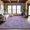 Piper Looms Mayfield Damask AMF1102 Lavender Machine Washable Area Rug Lifestyle Image Feature