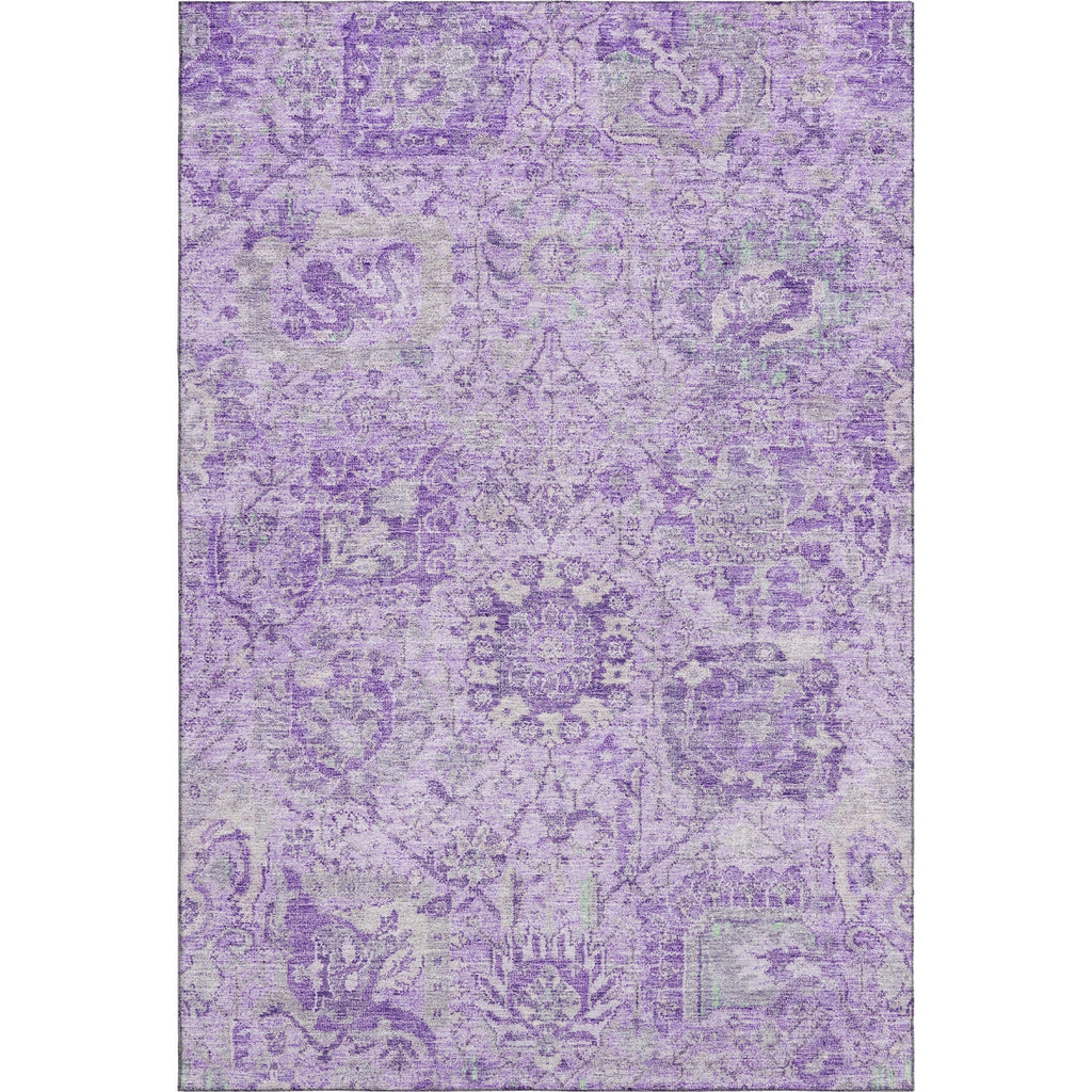 Piper Looms Mayfield Damask AMF1102 Lavender Machine Washable Area Rug main image