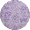 Piper Looms Mayfield Damask AMF1102 Lavender Machine Washable Area Rug Round Main Image