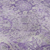 Piper Looms Mayfield Damask AMF1102 Lavender Machine Washable Area Rug Swatch Image