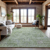Piper Looms Mayfield Damask AMF1102 Mint Machine Washable Area Rug Lifestyle Image Feature