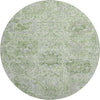 Piper Looms Mayfield Damask AMF1102 Mint Machine Washable Area Rug Round Main Image