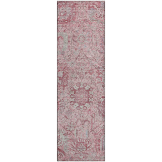 Piper Looms Mayfield Damask AMF1102 Pink Machine Washable Area Rug Runner Main Image