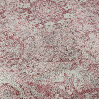 Piper Looms Mayfield Damask AMF1102 Pink Machine Washable Area Rug Swatch Image
