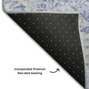 Piper Looms Mayfield Damask AMF1102 Sky Machine Washable Area Rug Backing Image