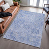 Piper Looms Mayfield Damask AMF1102 Sky Machine Washable Area Rug Lifestyle Image Feature