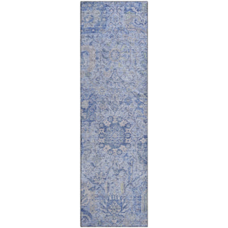 Piper Looms Mayfield Damask AMF1102 Sky Machine Washable Area Rug Runner Main Image