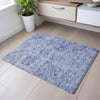 Piper Looms Mayfield Damask AMF1102 Sky Machine Washable Area Rug Scatter Lifestyle Image Feature