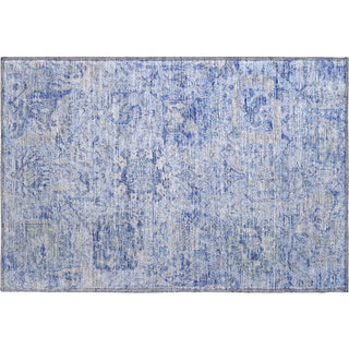 Piper Looms Mayfield Damask AMF1102 Sky Machine Washable Area Rug Scatter Main Image