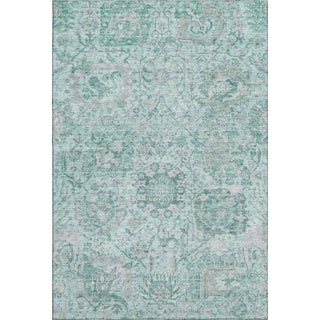 Piper Looms Mayfield Damask AMF1102 Teal Machine Washable Area Rug main image