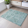 Piper Looms Mayfield Damask AMF1102 Teal Machine Washable Area Rug Scatter Lifestyle Image Feature
