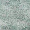 Piper Looms Mayfield Damask AMF1102 Teal Machine Washable Area Rug Swatch Image