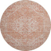 Piper Looms Mayfield Global AMF1104 Coral Machine Washable Area Rug Round Main Image