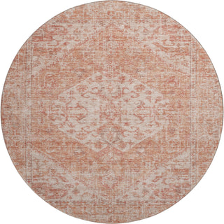 Piper Looms Mayfield Global AMF1104 Coral Machine Washable Area Rug Round Main Image