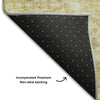 Piper Looms Mayfield Global AMF1104 Gold Machine Washable Area Rug Backing Image