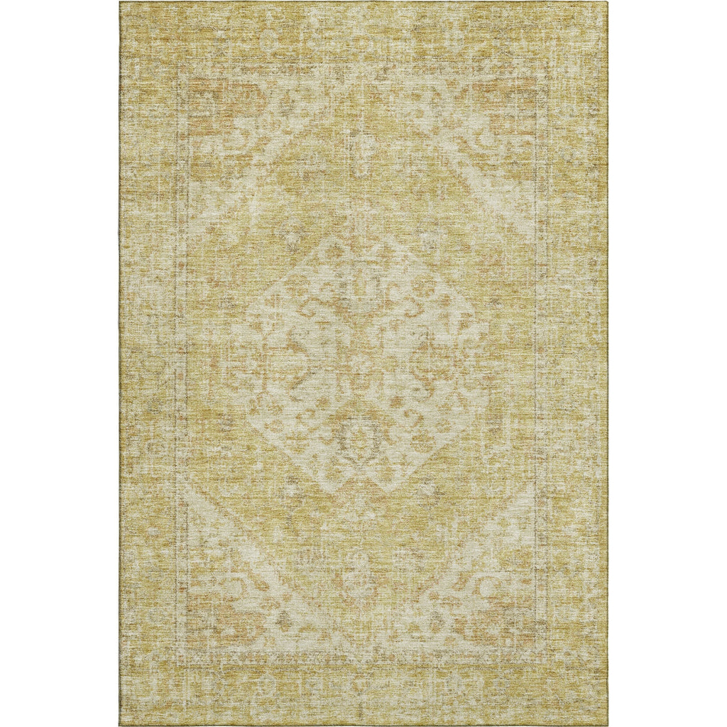 Piper Looms Mayfield Global AMF1104 Gold Machine Washable Area Rug main image