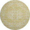 Piper Looms Mayfield Global AMF1104 Gold Machine Washable Area Rug Round Main Image