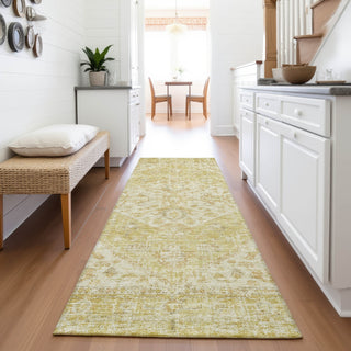 Piper Looms Mayfield Global AMF1104 Gold Machine Washable Area Rug Runner Lifestyle Image Feature