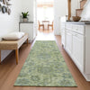 Piper Looms Mayfield Damask AMF1105 Aloe Machine Washable Area Rug Runner Lifestyle Image Feature