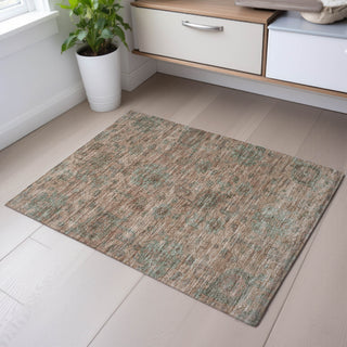 Piper Looms Mayfield Damask AMF1105 Coral Machine Washable Area Rug Scatter Lifestyle Image Feature