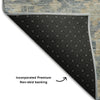 Piper Looms Mayfield Damask AMF1105 Denim Machine Washable Area Rug Backing Image