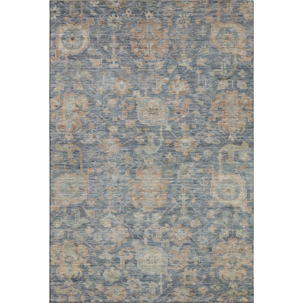 Piper Looms Mayfield Damask AMF1105 Denim Machine Washable Area Rug main image