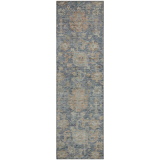 Piper Looms Mayfield Damask AMF1105 Denim Machine Washable Area Rug Runner Main Image