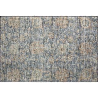 Piper Looms Mayfield Damask AMF1105 Denim Machine Washable Area Rug Scatter Main Image