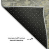 Piper Looms Mayfield Damask AMF1105 Pewter Machine Washable Area Rug Backing Image