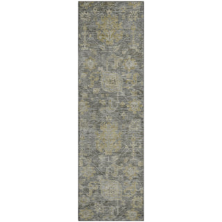 Piper Looms Mayfield Damask AMF1105 Pewter Machine Washable Area Rug Runner Main Image