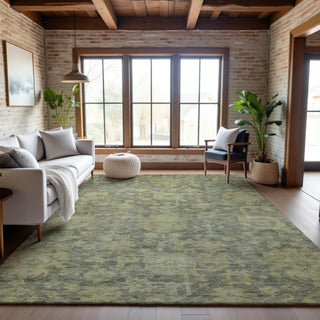 Piper Looms Mayfield Damask AMF1105 Sage Machine Washable Area Rug Lifestyle Image Feature